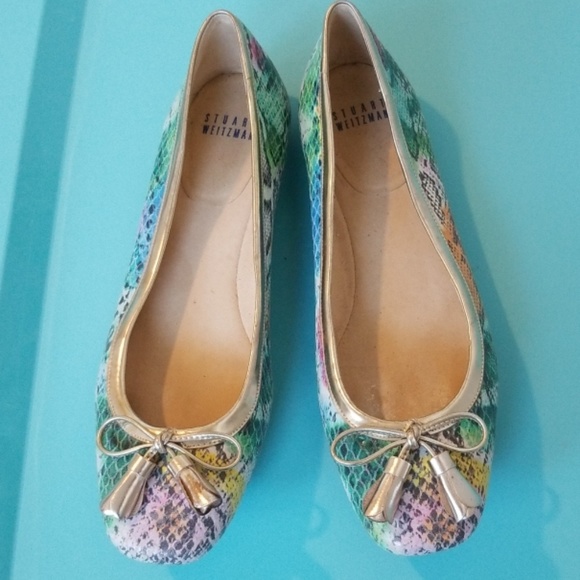 Stuart Weitzman Shoes - Stuart Weitzman colorful snakeskin flats-7.5M